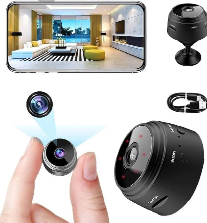 Mini WiFi Camera with Clear Vision Black
