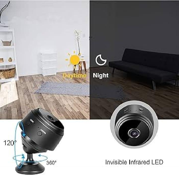 Mini WiFi Camera with Clear Vision Black
