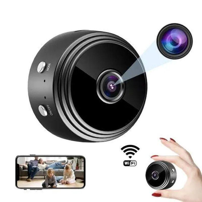 Mini WiFi Camera with Clear Vision Black