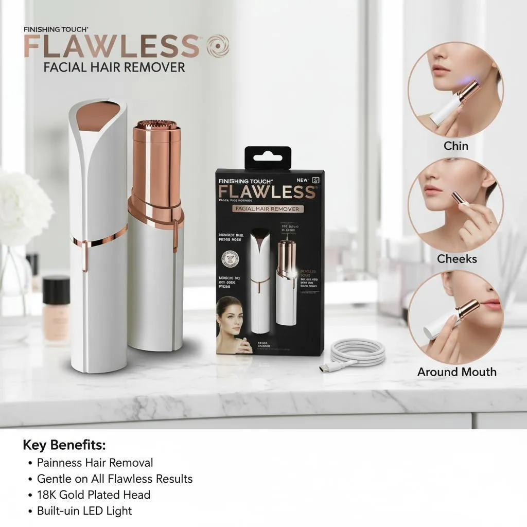 Rechargeable Facial Hair Remover Pen for Flawless Skin