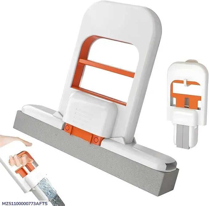Mini Mop with Water Absorbent Sponge 2 Pcs White