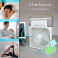 Portable Mini Air Cooler White ABS with Water Tank also known as mist fan