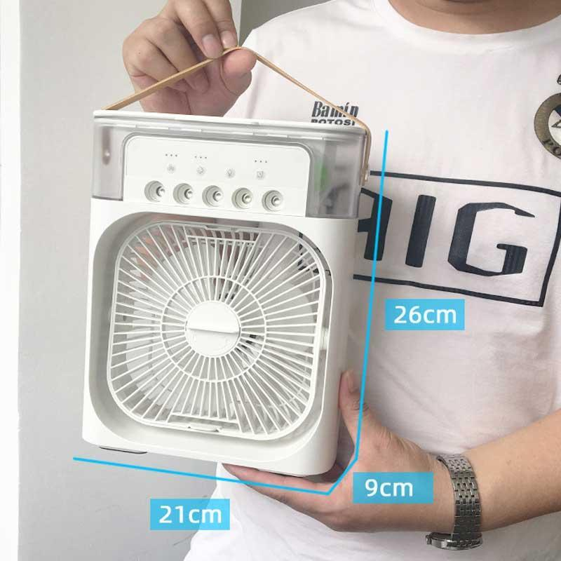 Portable Mini Air Cooler White ABS with Water Tank also known as mist fan