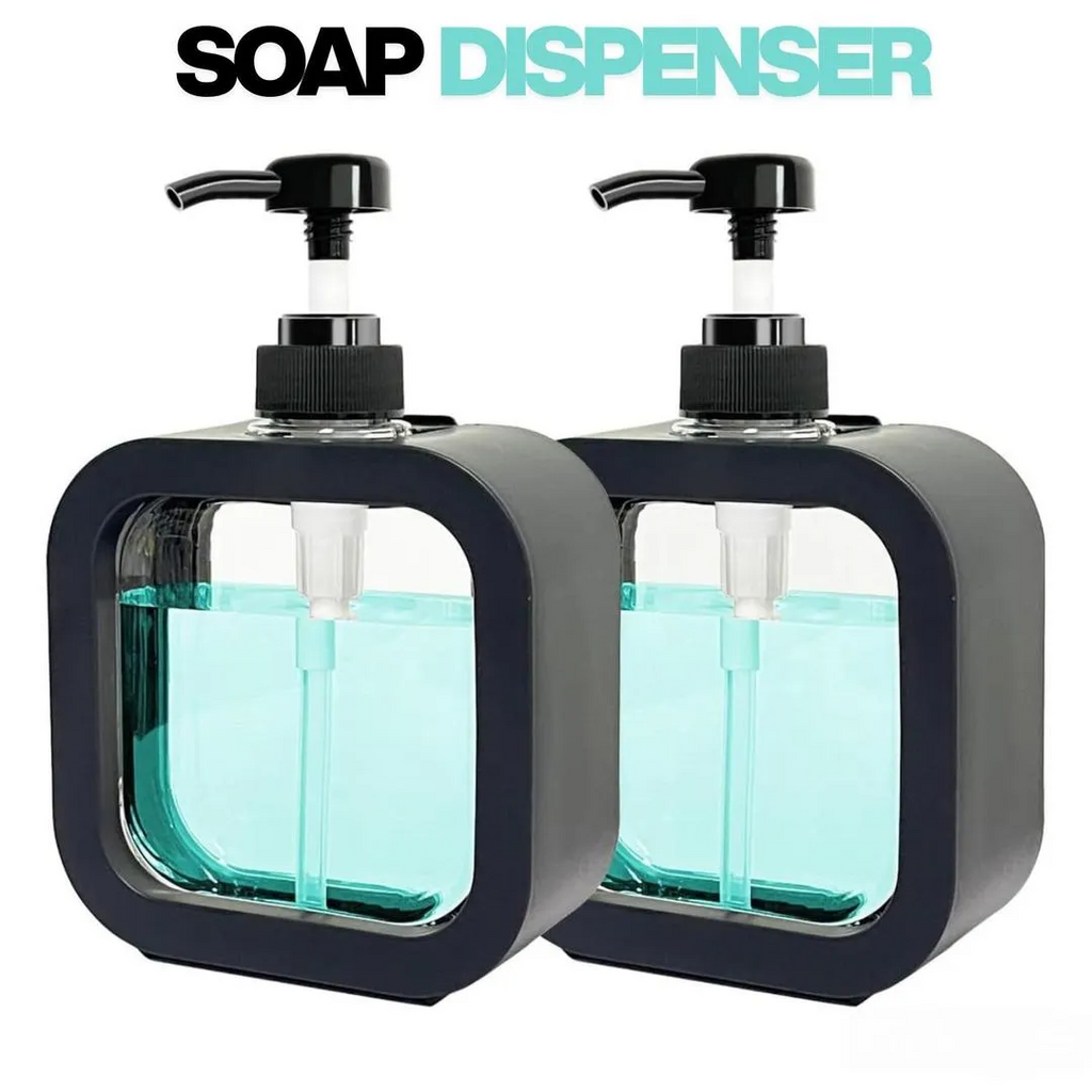 Liquid Soap Dispenser 500ml Black Transparent