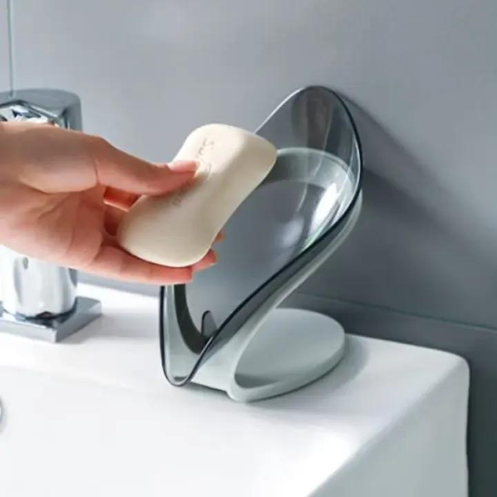 Portable Soap Holder with Leaf Design ABS Plastic