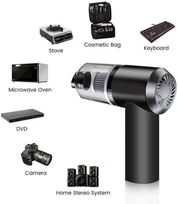 Portable Rechargeable Vacuum Cleaner Black